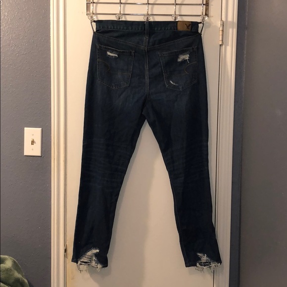 Distressed High Rise Mom Jeans - Picture 2 of 10